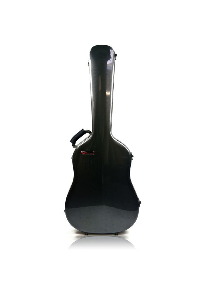 Hightech Dreadnought Gitarkasse - Black Carbon look